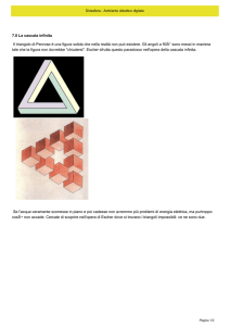 7.8 La cascata infinita Il triangolo di Penrose è una figura solida che