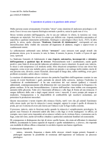 L`operatore di polizia e la gestione dello stress" Molte