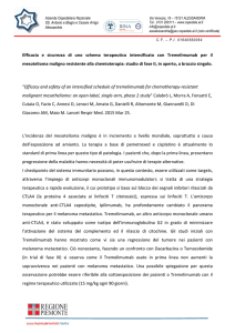 Efficacia e sicurezza di uno schema terapeutico