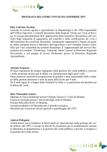 BIOGRAFIA RELATORI CONVEGNO ASSOIRIDE 2015 Dott