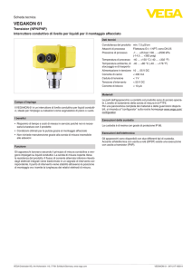 Data sheet - VEGAKON 61 - Transistor (NPN/PNP) Interruttore
