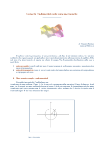 Concetti fondamentali sulle onde meccaniche