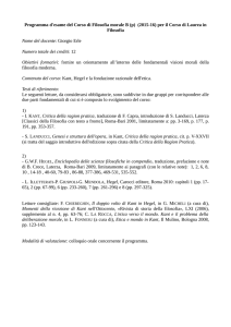Programma esame Filosofia Morale B 2015-2016
