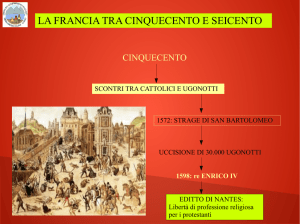 la francia tra cinquecento e seicento