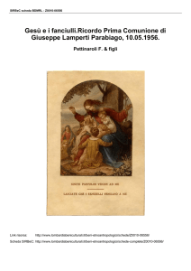 Gesù e i fanciulli.Ricordo Prima Comunione di Giuseppe Lamperti