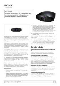 Sony : Informazioni sul prodotto : VPL