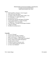 PROGRAMMA SVOLTO DI STORIA E GEOGRAFIA CLASSE II
