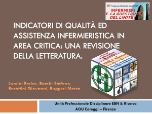INDICATORI DI QUALITÀ ED ASSISTENZA INFERMIERISTICA IN