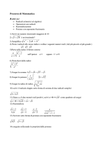 Precorso di Matematica 2 b ab a + −