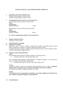 RIASSUNTO DELLE CARATTERISTICHE DEL