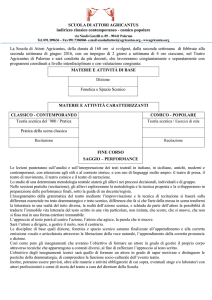 SCUOLA DI ATTORI AGRICANTUS indirizzo classico contemporaneo