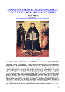 la distinzione reale tra `essere` ed `esistere