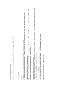 L e tavole input-output regionali (cap. V di S tatistica econom ica, di