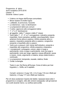 Programma di latino Anno scolastico 2015