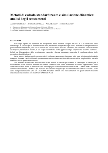 Metodi di calcolo standardizzato e simulazione dinamica: analisi