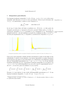 Integrali generalizzati (NOTE)