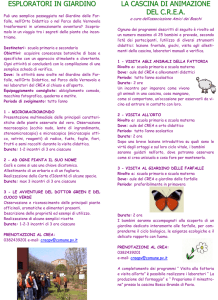 "Esploratori in giardino" e