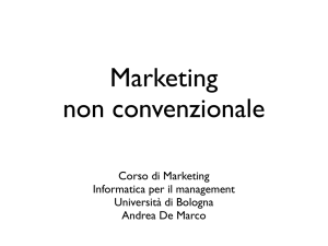 Marketing Non Convenzionale - Corso di CRM di Andrea De Marco