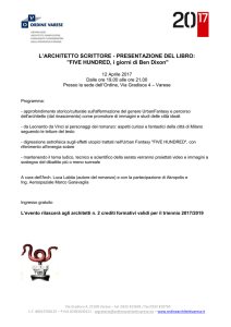 L`ARCHITETTO SCRITTORE - PRESENTAZIONE DEL LIBRO: "FIVE
