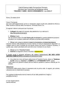 CdLM Scienze della Formazione Primaria Istruzioni per l`iscrizione