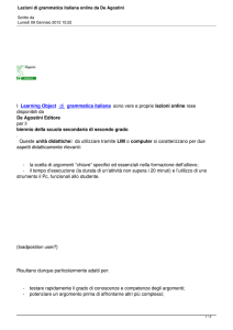 Lezioni di grammatica italiana online da De Agostini