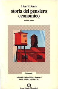 storia del pensiero econonnco