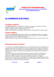 la corrente elettrica - ROSSI ELETTROFORNITURE