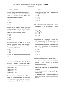 Test parziale fluidi e termodinamica