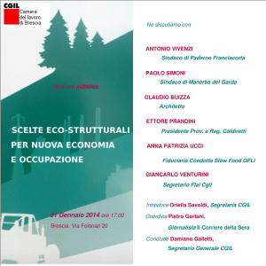 scelte eco-strutturali per nuova economia e occupazione
