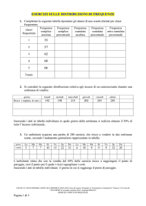 esercizi frequenze e indici