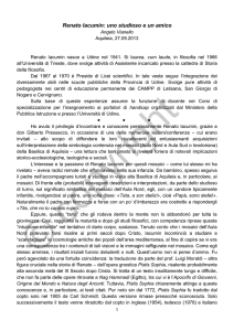 Renato Iacumin: uno studioso e un amico