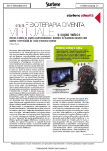 ora la FISIOTERAPIA DIVENTA - Fondazione Ospedale San Camillo
