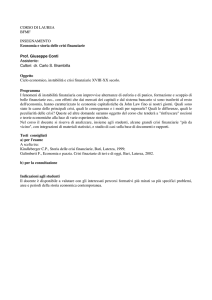 Economia e storia delle crisi finanziarie
