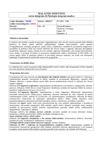 Malattie Infettive - Scuola di Medicina