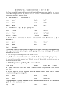 La pronuncia delle desinenze