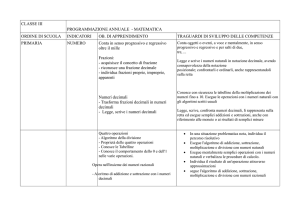 classe iii programmazione annuale