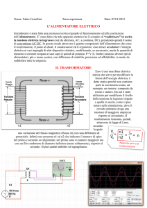 L`ALIMENTAT L`ALIMENTATORE ELETTRICO IL TRASFORMATORE
