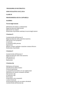 PROGRAMMA DI MATEMATICA IF