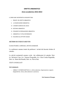 Programma di Diritto Urbanistico