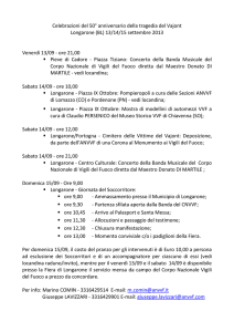 Celebrazioni del 50° anniversario della tragedia del Vajont