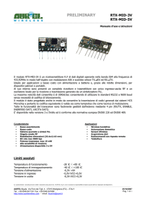 RTX-MID-5V - RF Wireless systems for data transmission.