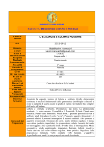 Lingua araba I corso