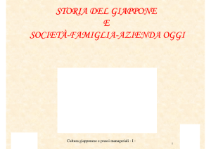 STORIA DEL GIAPPONE E SOCIETÀ-FAMIGLIA