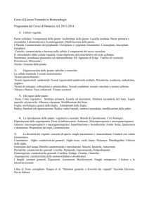 Programma LT Biotecnologie Botanica