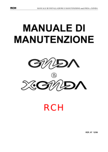 MANUALE DI MANUTENZIONE