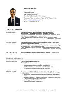 ISTRUZIONE E FORMAZIONE Dic 2009 – Lug 2014 Sett 2005 – Dic