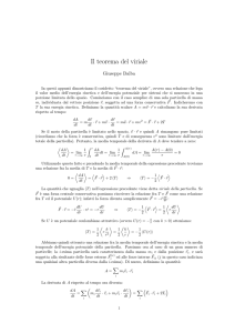 Il teorema del viriale
