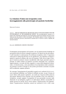 La relazione d`aiuto non terapeutica come