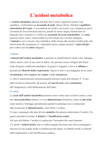 L`acidosi metabolica