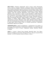 MECCANICA. Grandezze fondamentali, unità di misura
